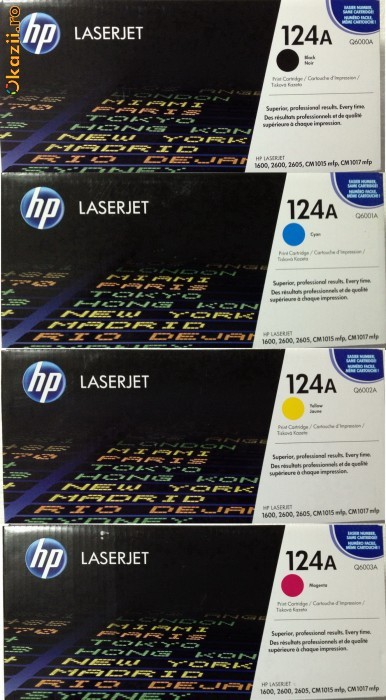 CARTUS TONER HP Q6000A Q6001A Q6002A Q6003A, ORIGINALE, SIGILATE foto mare
