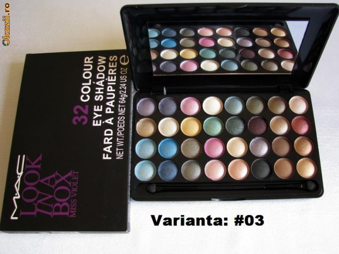 Trusa 32 Culori MAC Farduri,Machiaj, Make-up ,Profesionala - VARIANTA #03 foto mare