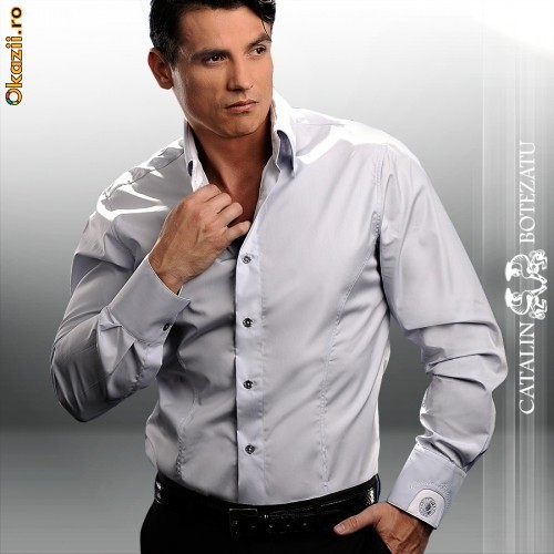 Camasa Catalin Botezatu - Clock Shirt - Gri  [Cod: CBCB004] foto mare
