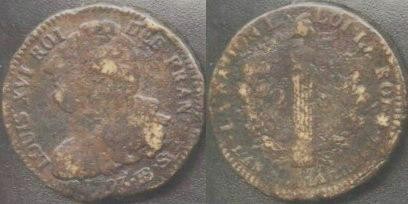 Franta 2 SOLS 1793BB in catalog doar varianta 1793A foto mare