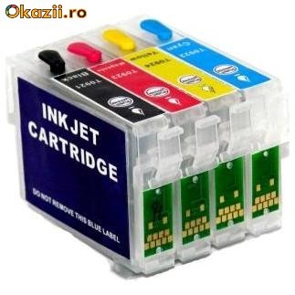 Cartuse resetabile reincarcabile pentru imprimante Epson cu seriile T0711- T0714 foto mare